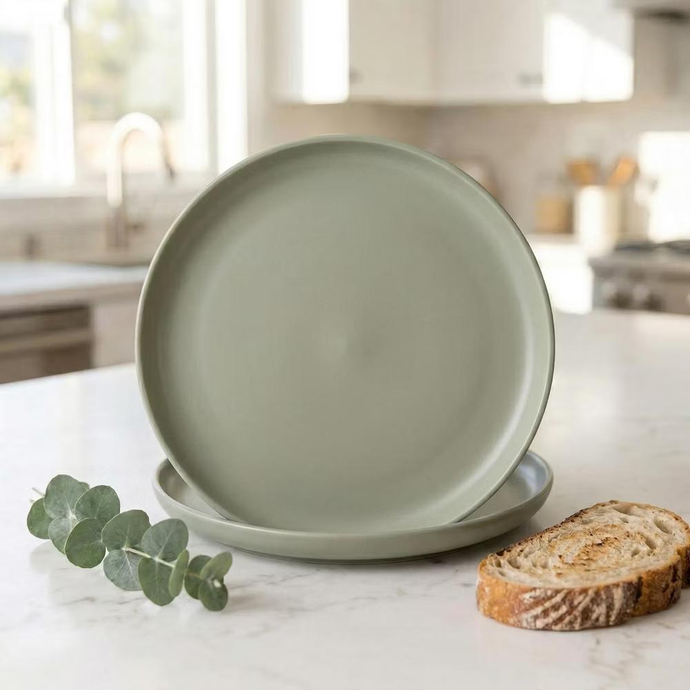 12-Piece Stoneware Dinnerware Set with Mugs, Microwave & Dishwasher Safe, Non-Toxic Dish Set, Plate Set, Stackable Matte Glaze Kitchenware for 3 - Image 21