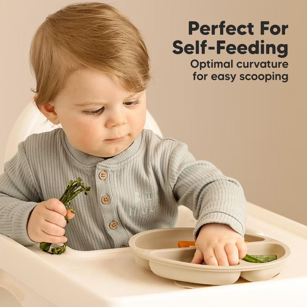 3-Pack Prep Suction Plates for Baby, 100% Silicone Toddler Plates, BPA-Free Divided Baby Plates with Suction - Image 21