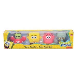 Legend Toys SquarePants Water Squirter Toys 4-Pack – Bath & Pool Fun Set- Officially Licensed