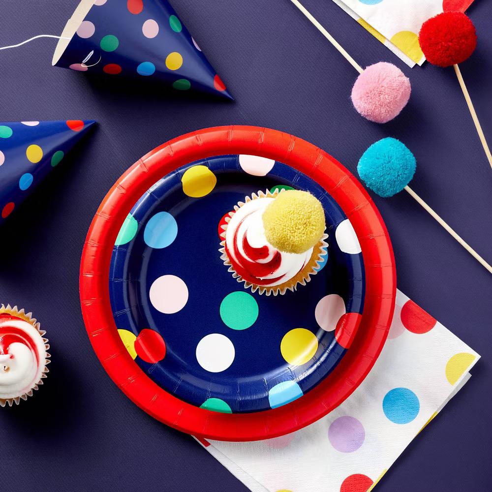 20ct Confetti Dots Snack Paper Plates - Image 3