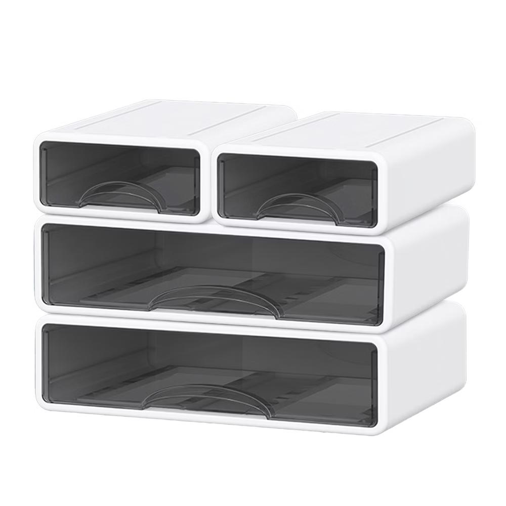 Stackable Storage Drawer with Dividers, Transparent PP Material Desktop Organizer, Durable Thickened Storage Container - Image 29