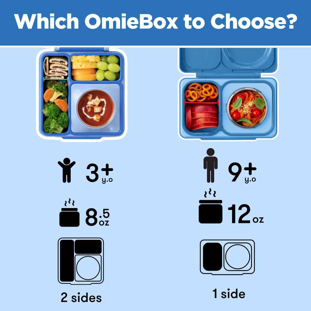 OMIEBox Insulated Bento Lunch Box with Leakproof Thermos Food Jar 3 Compartments - Image 3