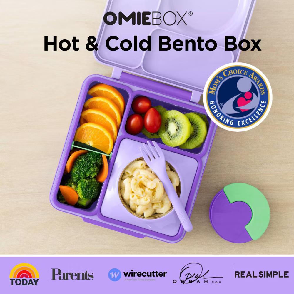 OMIEBox Insulated Bento Lunch Box with Leakproof Thermos Food Jar 3 Compartments - Image 40