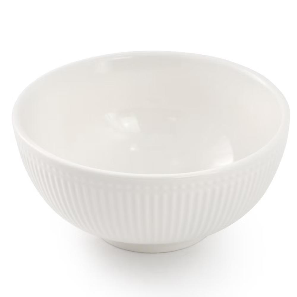 Gretel 6 Piece Round Stoneware Cereal Bowl Set in White - Image 2