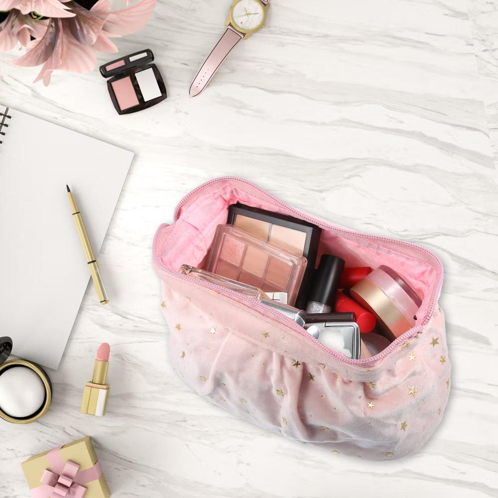 Starry Pattern Velvet Makeup Bag 1 Pc - Image 8