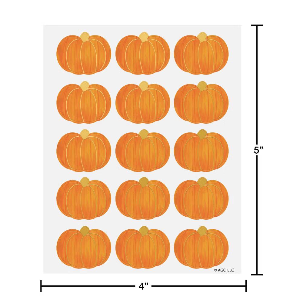 30ct Fall Pumpkin Stickers - Image 2