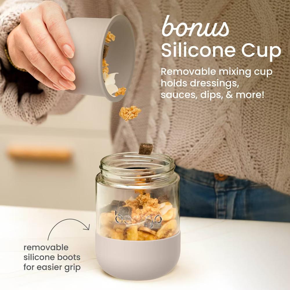 4pk 16 fl oz Leak-Proof Glass Food Jars Boots and Inner Cup - Image 11