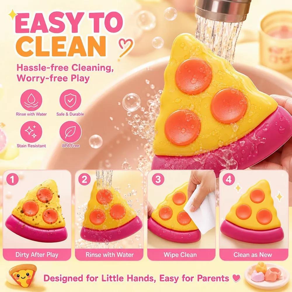 Link Pizza Squishy, Slow Rise Sensory Fidget Toy (2PK) - Image 2