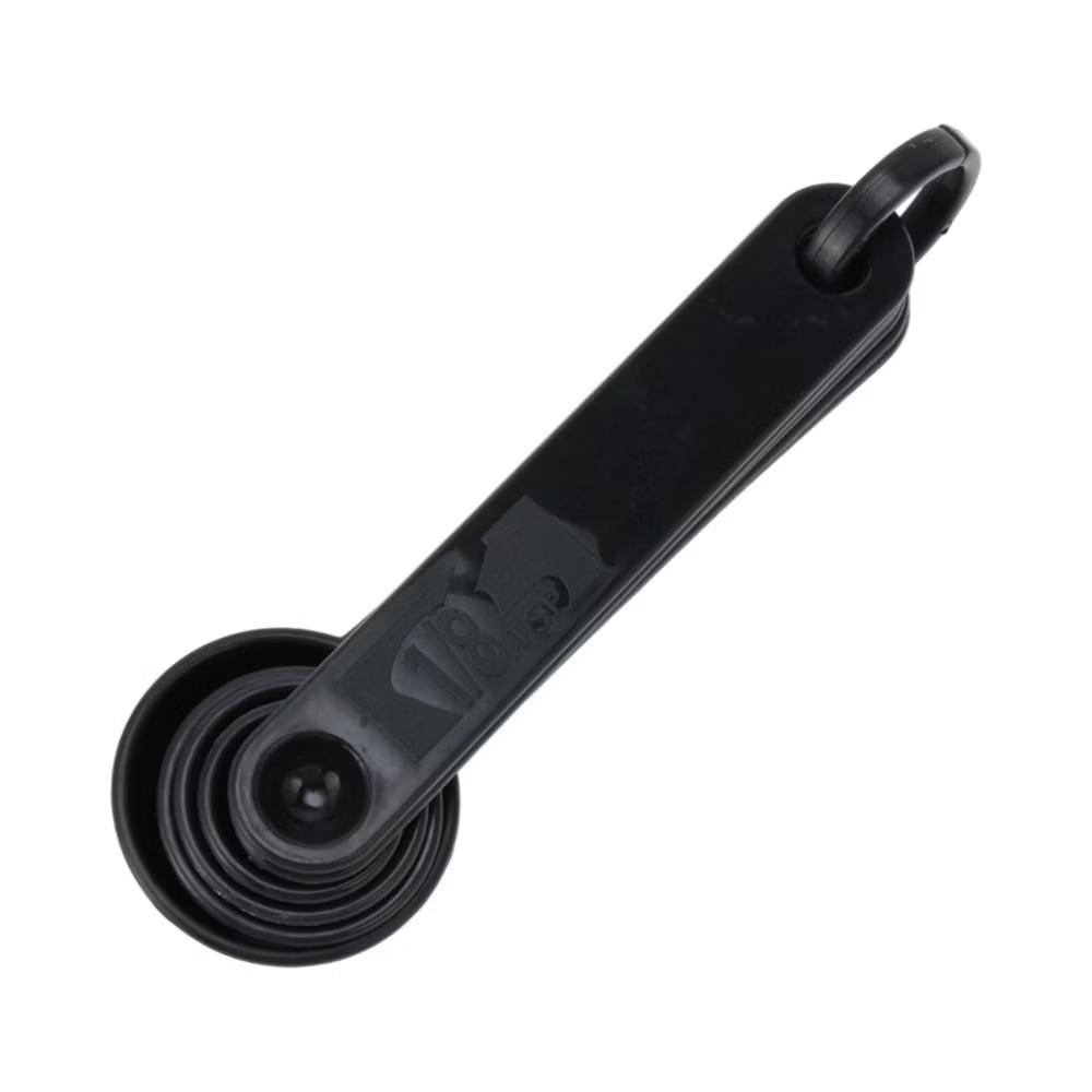 Measuring Cups 5-Piece Long Handle Measuring Spoon Set Dishwasher Safe PP Black 1 Set - Image 3