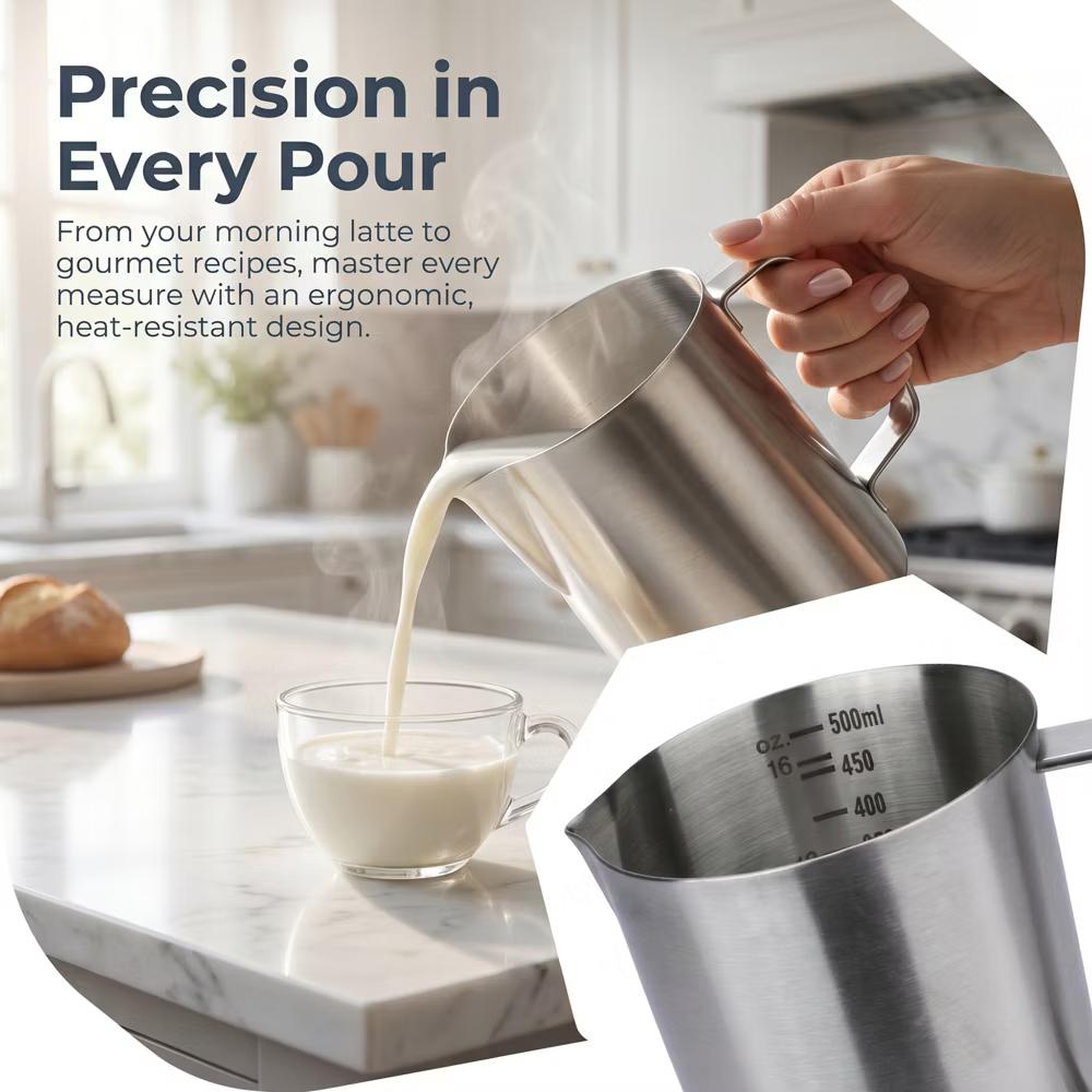Measuring Cup, 1 Cup Stainless Steel Measuring Cup with Easy Read Lines for Baking Recipes - Image 32