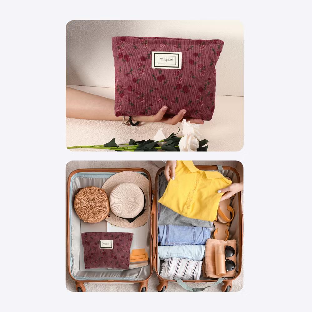 Women's Floral Zipper Flower Makeup Bags and Organizers 1 Pc - Image 12
