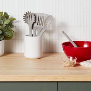 5pc Kitchen Utensil Starter Set Gray