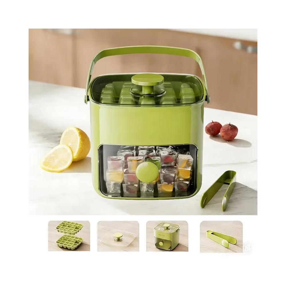 Compact Mini Ice Cube Tray with Lid, 6 Inch Small Storage Bin Ice Maker Mold, Reusable Tiny Ice Container with Ice Tongs, Ideal for RV & Mini Fridge - Image 4
