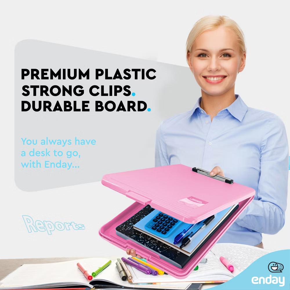 Clipboard with Storage, Letter Size Storage Clipboard with Compartments Case for Nurse Teachers Plastic Translucent Holds 100 Sheets - Image 25