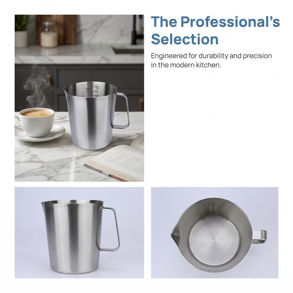 Measuring Cup, 1 Cup Stainless Steel Measuring Cup with Easy Read Lines for Baking Recipes - Image 5