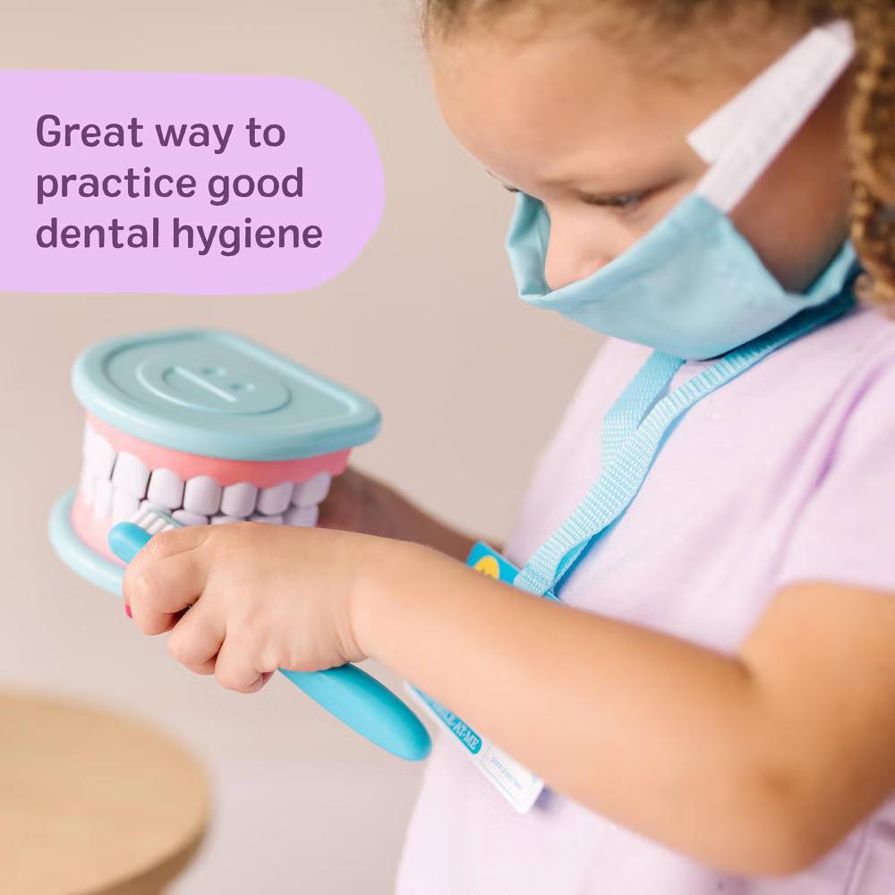 Super Smile Dentist Kit With Pretend Play Set of Teeth And Dental Accessories (25 Toy Pieces): Educational Tooth Care Role Play Set - Image 4