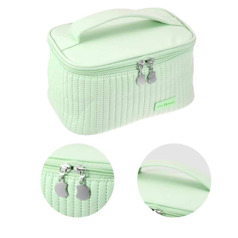 Polyurethane Faux Leather Large Makeup Bag Brush Organizer for Women 1 Pc - Image 22