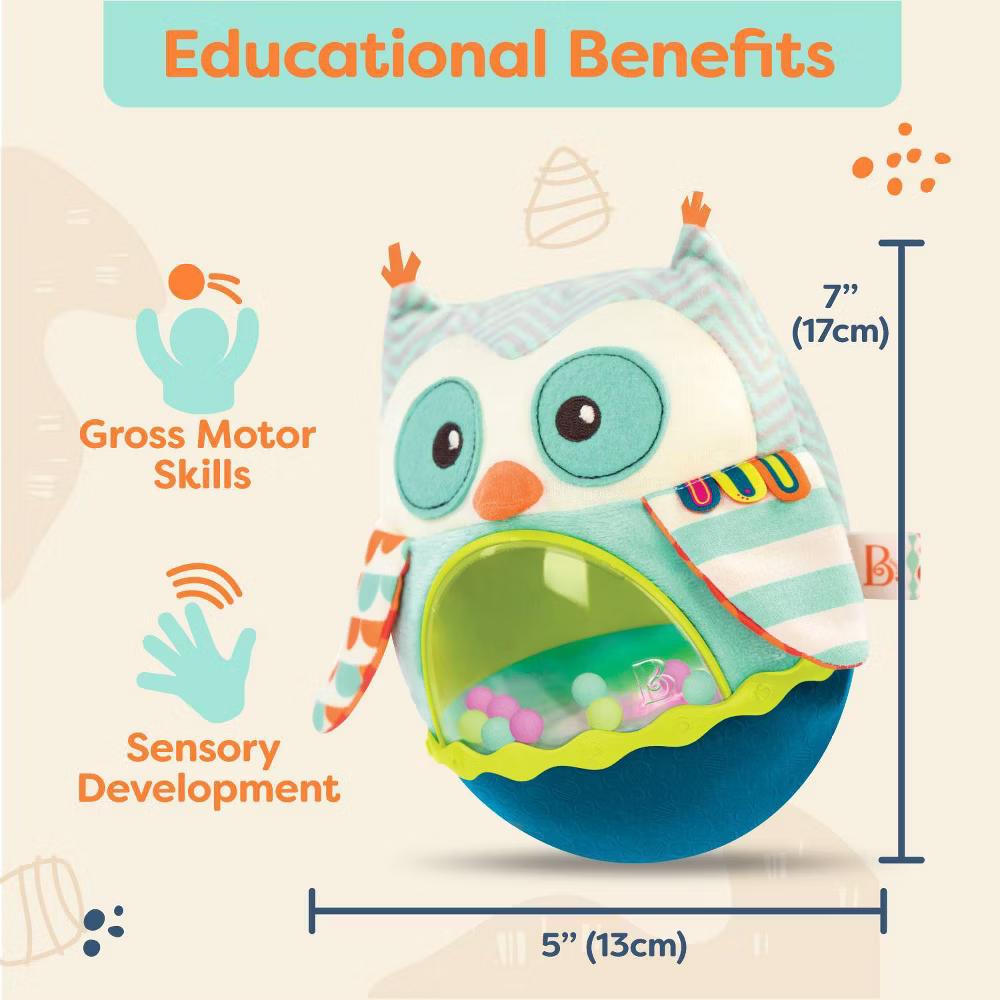 B. baby Roly-Poly Baby Toy - Owl Be Back: Sensory Development Toy for Infants - Image 6
