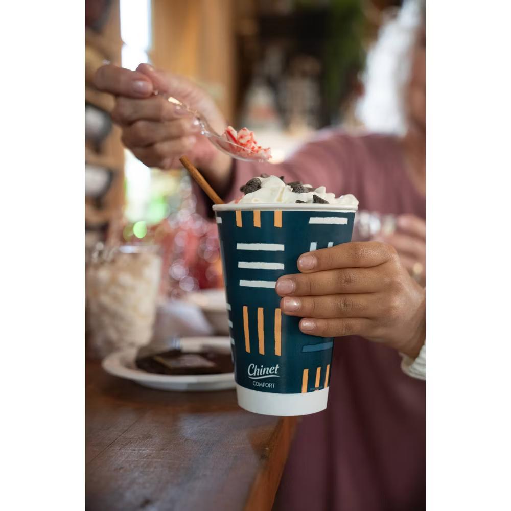 Comfort Cup - 18ct/16oz: Disposable Paper Drinkware, Solid Pattern - Image 7
