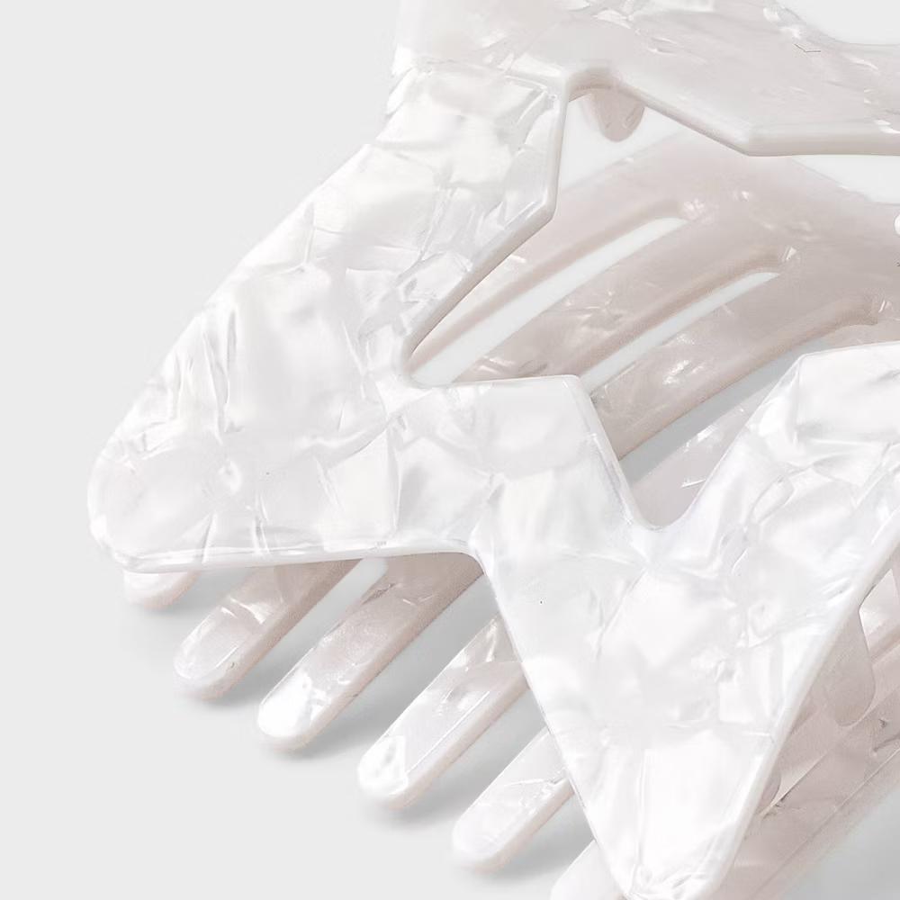 Star Shaped Shovel Claw Hair Clip - White