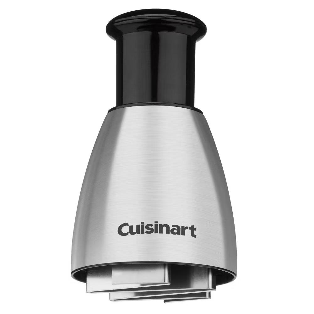 Silver Push Chopper: Stainless Steel Manual Food & Vegetable Chopper, Dishwasher-Safe, 4-Piece Set - Image 5