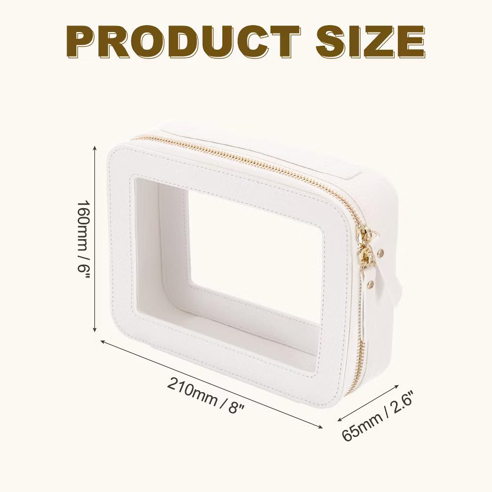 Waterproof Clear Travel Toiletry Organizing Makeup Bag 5" x 5" - Image 36