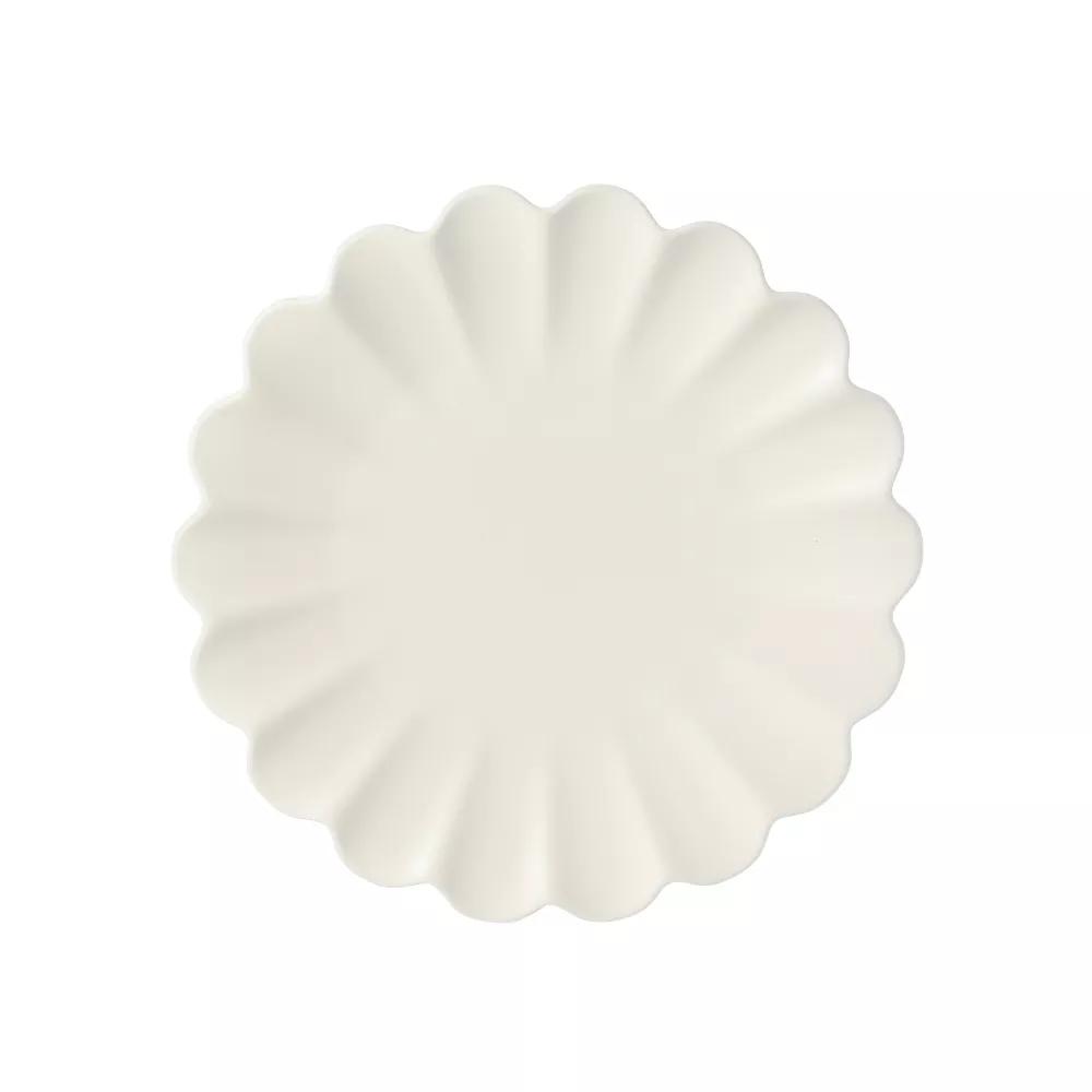 Plates and Bowls Sets, 12-Piece Stoneware Dinnerware Set for 4, Scalloped Dish Set with Dinner Plates, Salad Plates & Bowls - Image 10