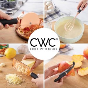 Kitchen Gadget Set Stainless Steel Utensils with Soft Touch Handles, 10 Pc. Copper