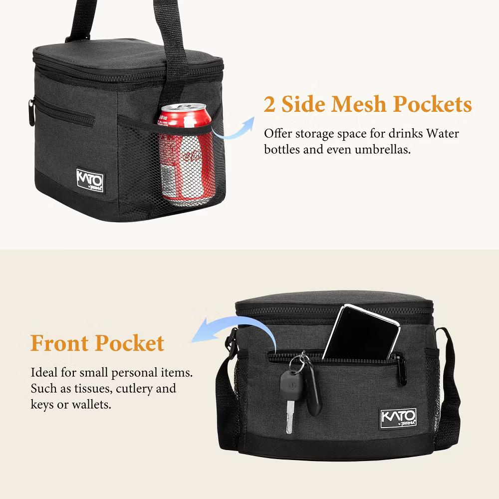 Insulated Small Lunch Bag for Adult Kid, Leakproof Reusable Lunch Cooler Bag with Adjustable Shoulder Strap, Kids Portable Lunch Box - Image 4