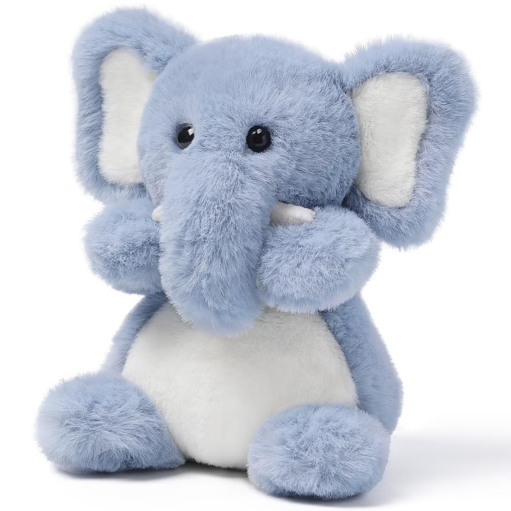 McHugs: Lazy Series - Mini Comfort Elephant - 6" Blue Stuffed Animal Plush - Image 5