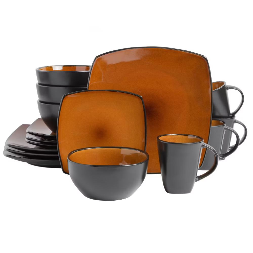 Soho Lounge Square 16-Piece Stoneware Dinnerware Set - Image 6