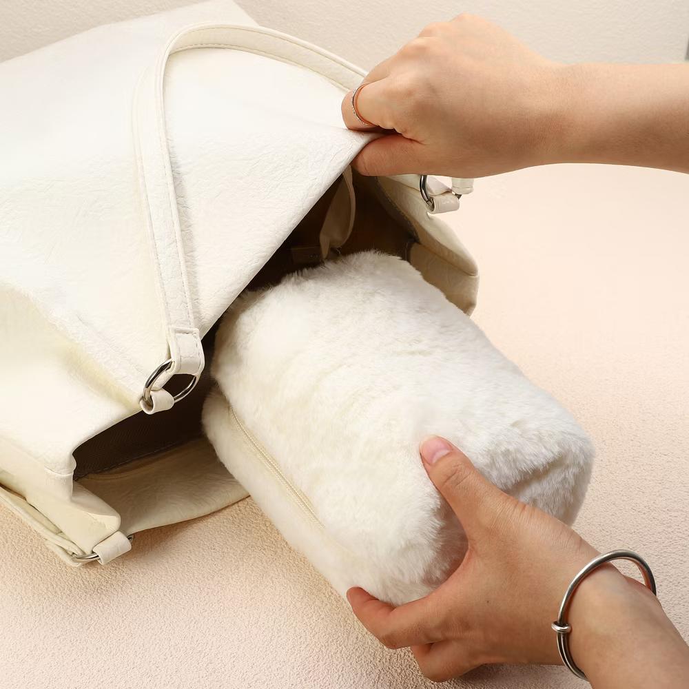 Cosmetic Travel Zipper Multi-functional Small Plush Makeup Bag 1 Pc - Image 23