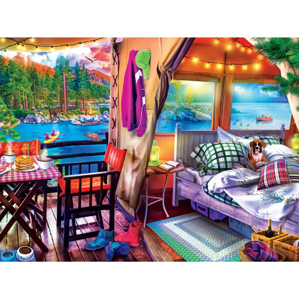 300 Piece EZ Grip Jigsaw Puzzle Glamping Style Campside Large Piece Eco-Friendly - Image 3