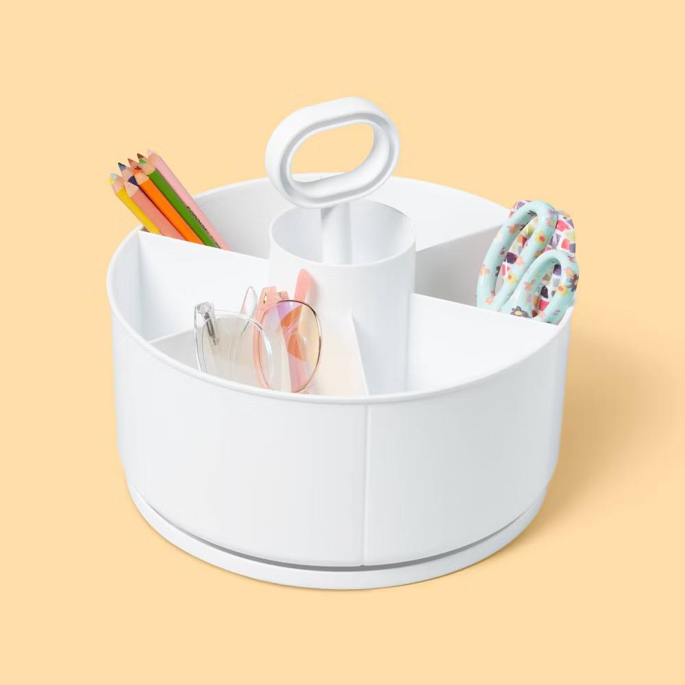 Spinning Caddy 10"x6" White, Teacher Supplies - Image 3