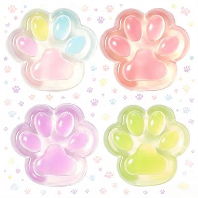 4 Pcs Taba Paw Squeeze Toys,Transparent Cat Paw Fufu Squishy Toys, Soft Sensory Fidgets, Stress Relief Cute Toys, Birthday Gifts for Kids Adults - Image 6