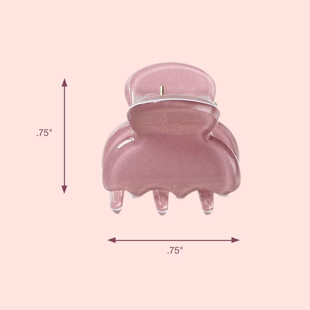 lüxe Mini Acrylic Classic Claw Clips - 6pcs: Hair Styling For All Hair Types - Image 3
