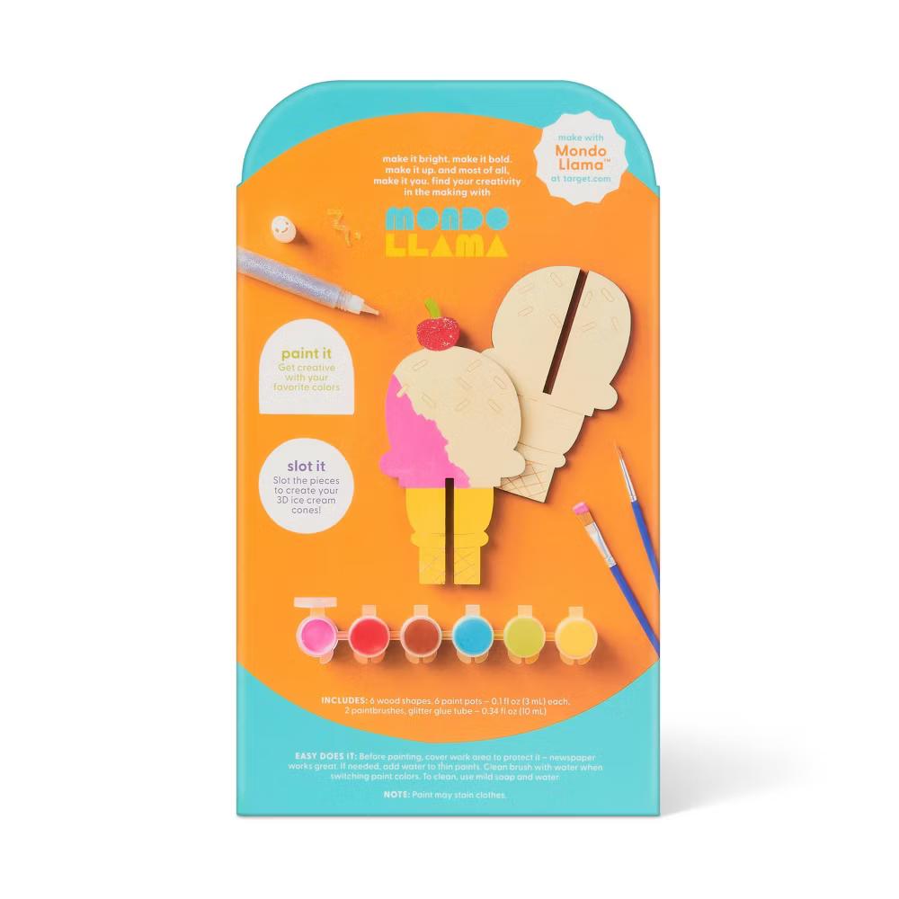 3ct Summer Craft 3D Ice Cream Painting Activity Kit - Image 2