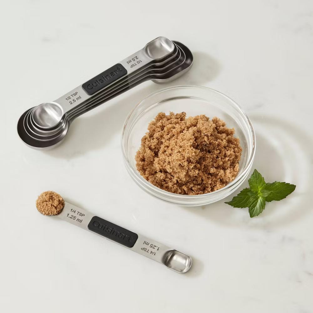 6pc Stainless Steel Magnetic Measuring Spoon Set: Dishwasher-Safe, Nesting Design, Lifetime Warranty - Image 3