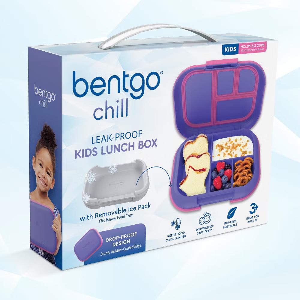 Kids' Chill Lunch Box, Bento-Style Solution, 4 Compartments & Removable Ice Pack - Image 72
