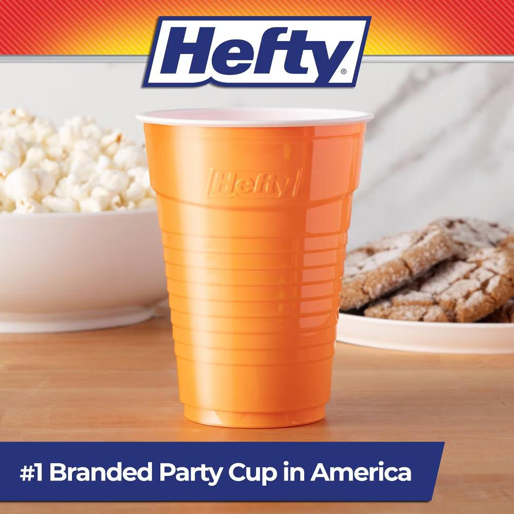 Hefty Party On! Disposable Cups - 80ct/16oz: Portable, Solid Pattern, Household Use - Image 7