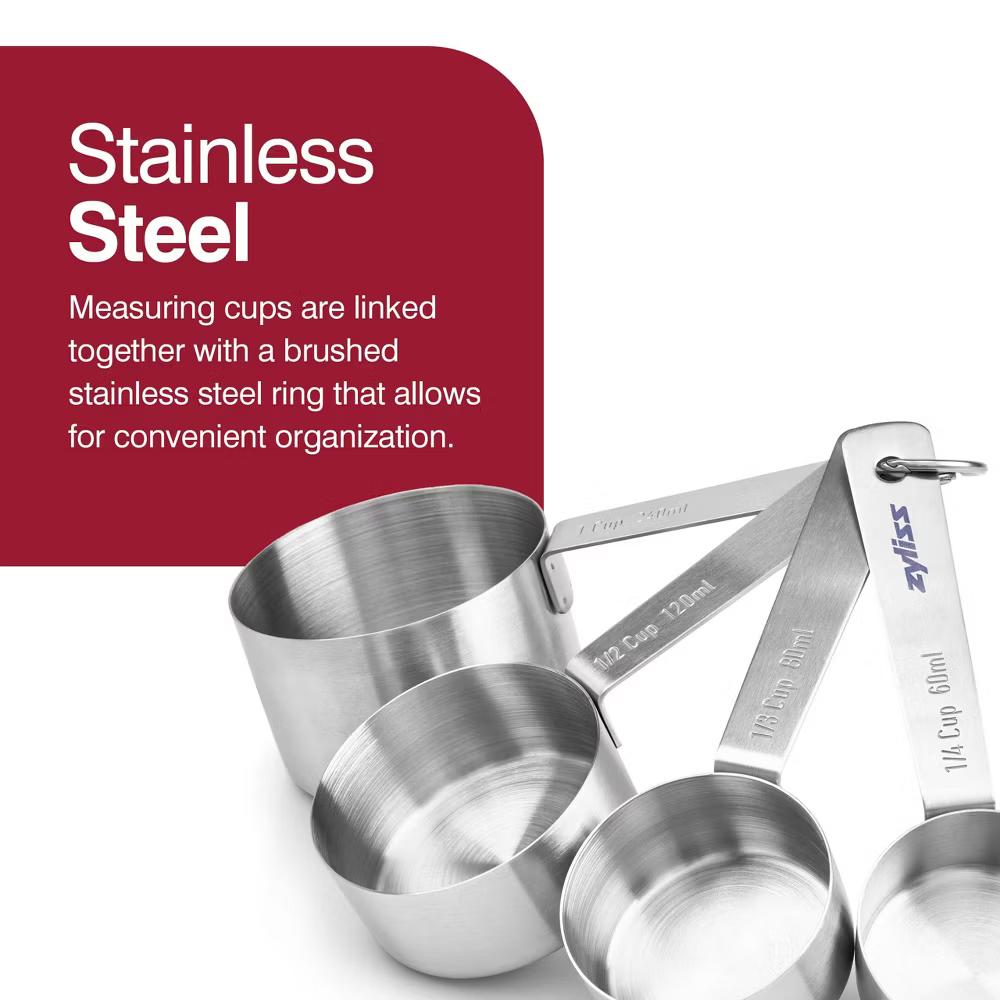 Zyliss Premium Stainless Steel Measuring Cups - 4 Piece - Image 3