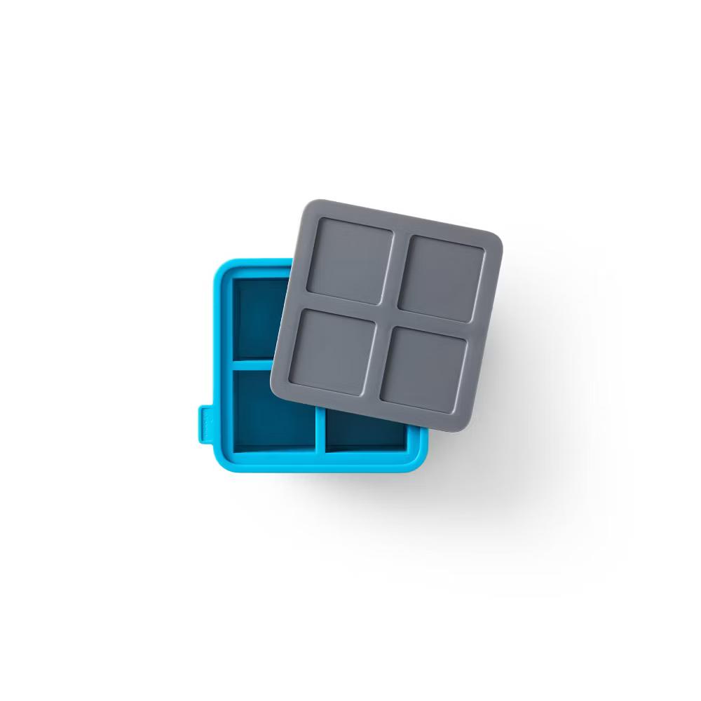 Houdini King Cube Ice Cube Tray with Lid: Silicone Whiskey Ice Mold, Reusable Blue Ice Maker, Dishwasher-Safe - Image 8