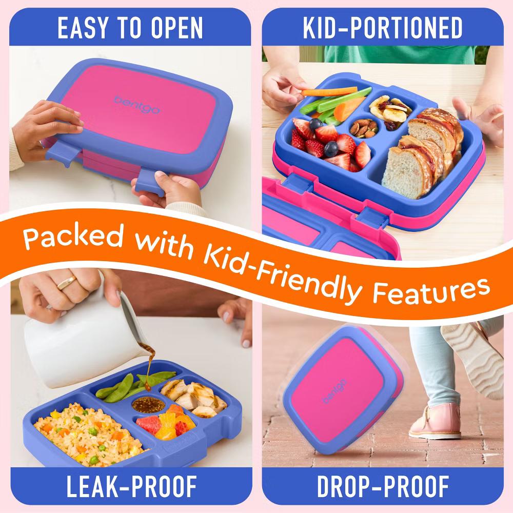 Kids' Brights Leakproof, 5 Compartment Bento-Style Kids' Lunch Box - Image 53