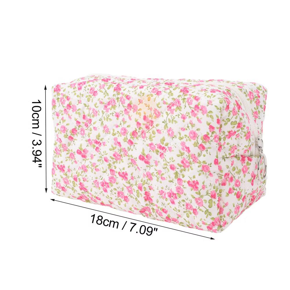 Women Portable Little Flower Pattern Makeup Bag 1 Pc - Image 24