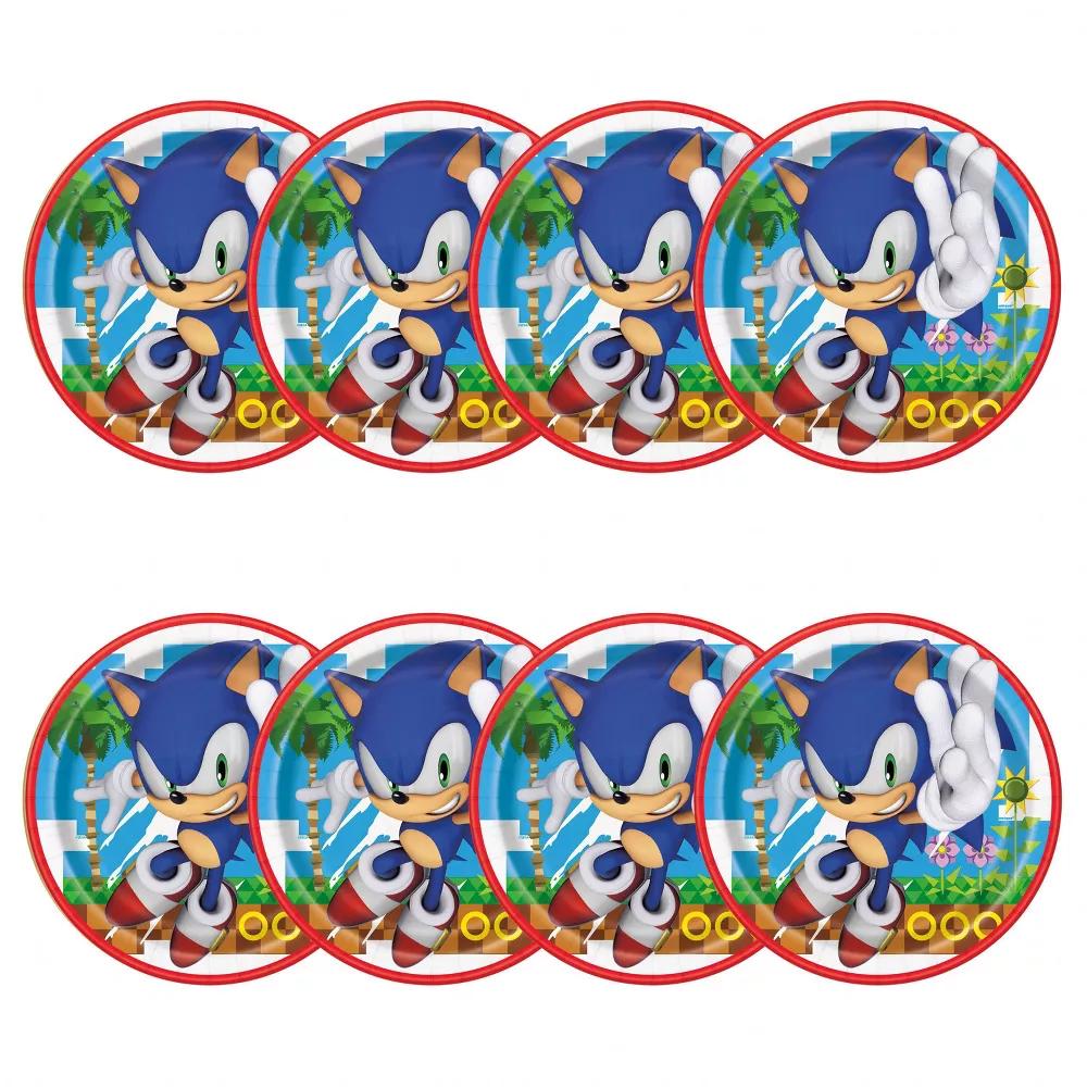 Sonic the Hedgehog 9" 8ct Party Dinner Paper Plates - Image 2