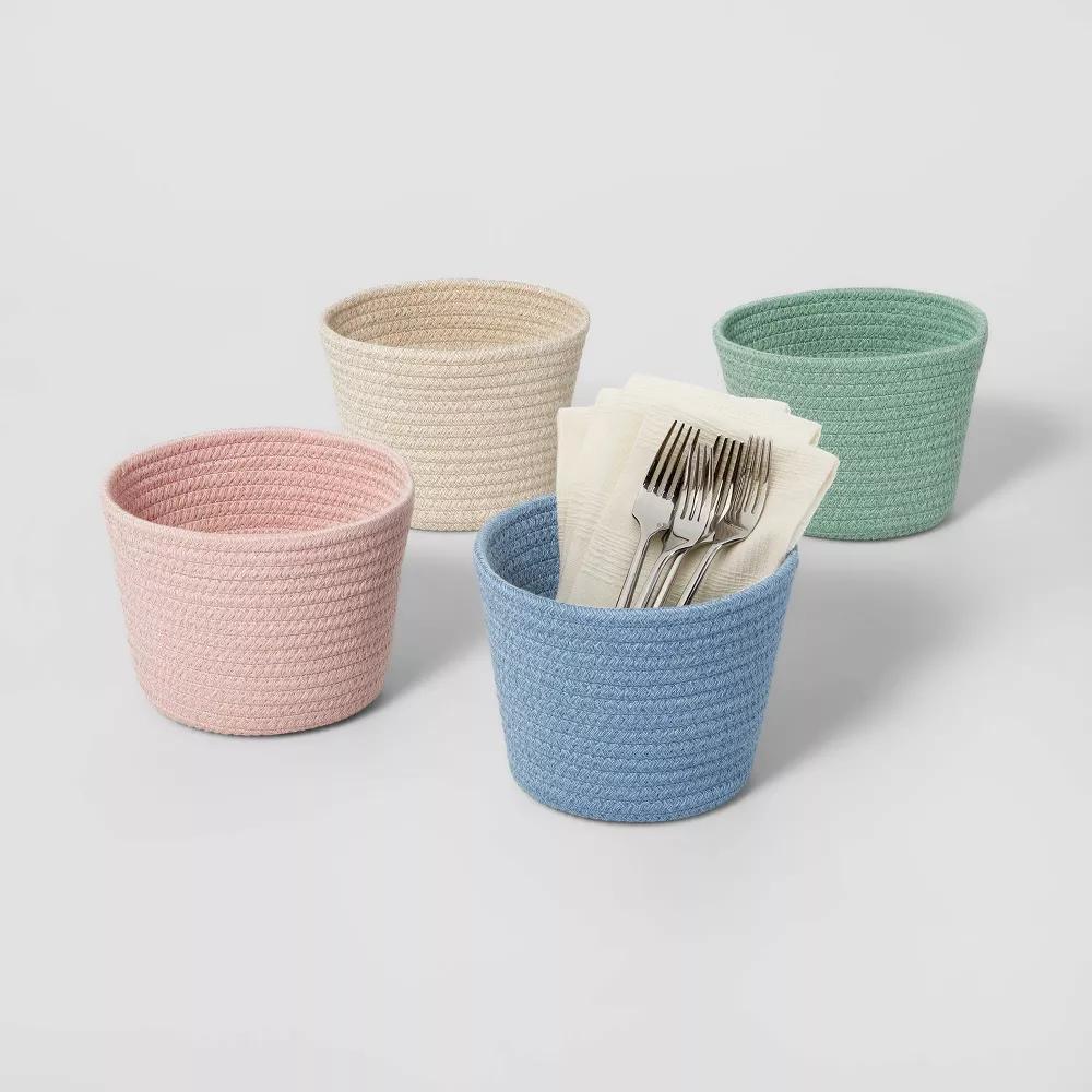 Decorative Coiled Rope Basket