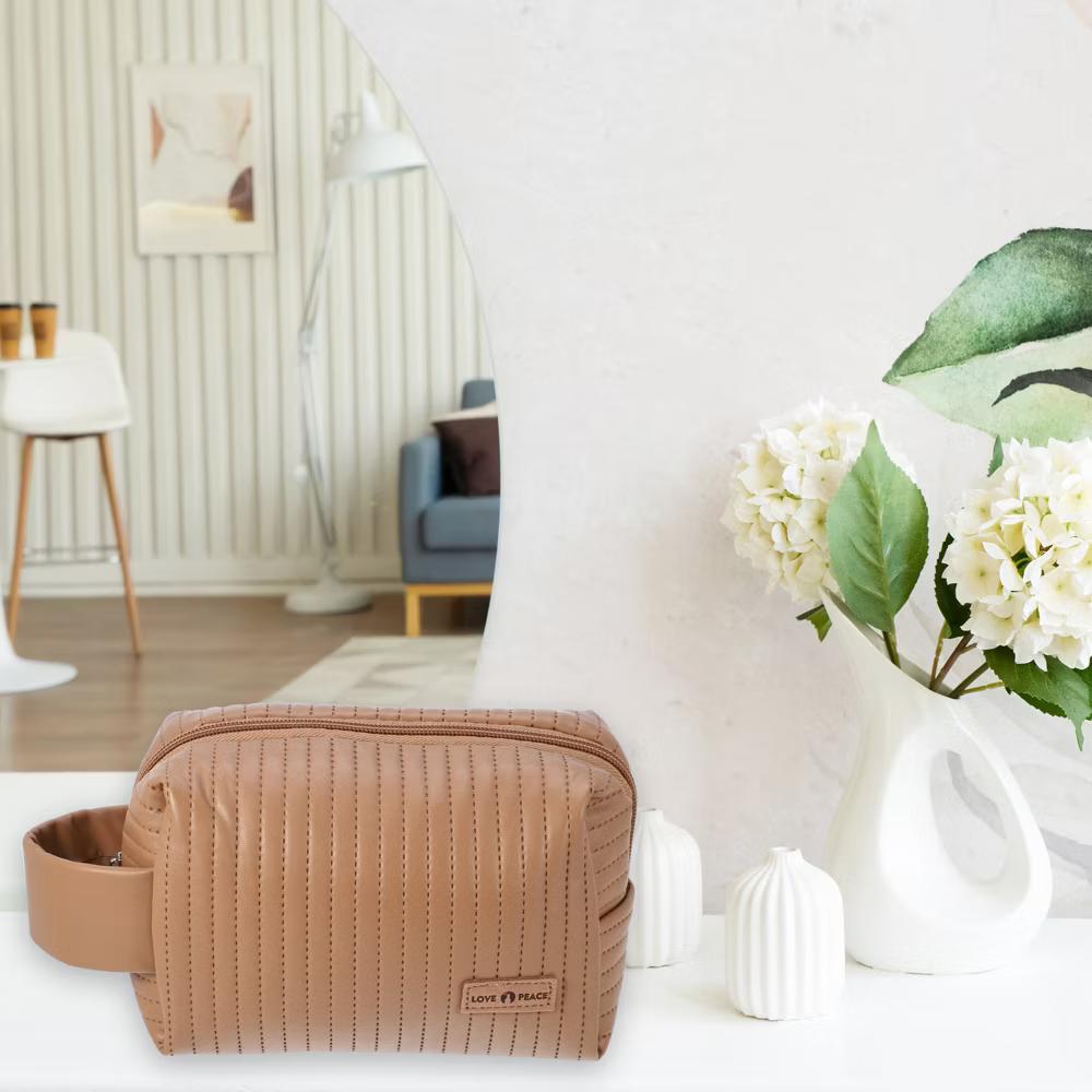 Faux Leather Small Makeup Bag - Image 18