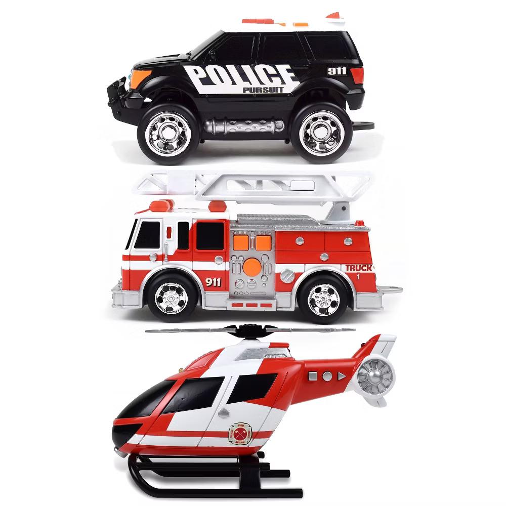 Maxx Rescue Vehicle 3pk - Ambulance, Firetruck and Helicopter - Image 6