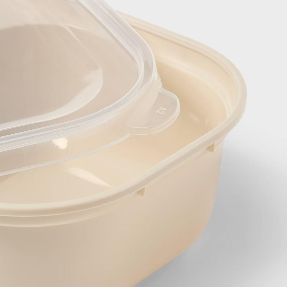 10pc (Set of 5) Divided Plastic Meal Prep Food Storage Container Set - Image 3
