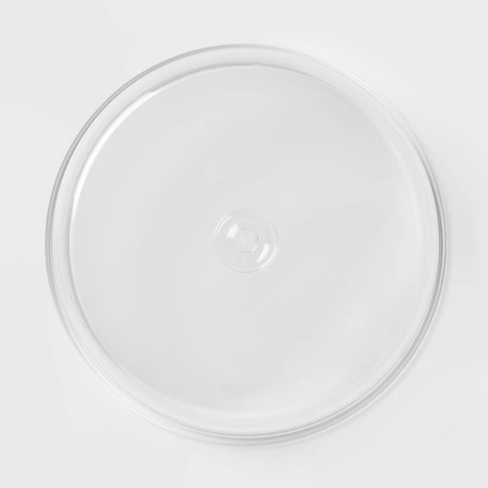 12" Plastic Cake Tray with Lid - Round Dessert & Bakery Tray, Dishwasher-Safe, Clear